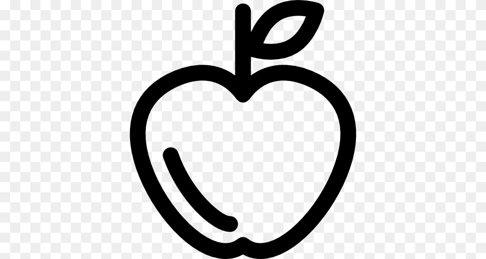Contorno De Manzana Descargar Iconos Gratis, Apple, Food, Fruit, Plant Png