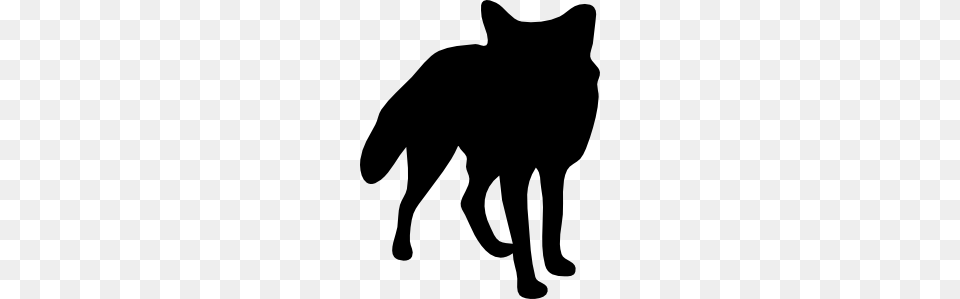 Contour Fox Clip Art, Silhouette, Animal, Coyote, Mammal Png