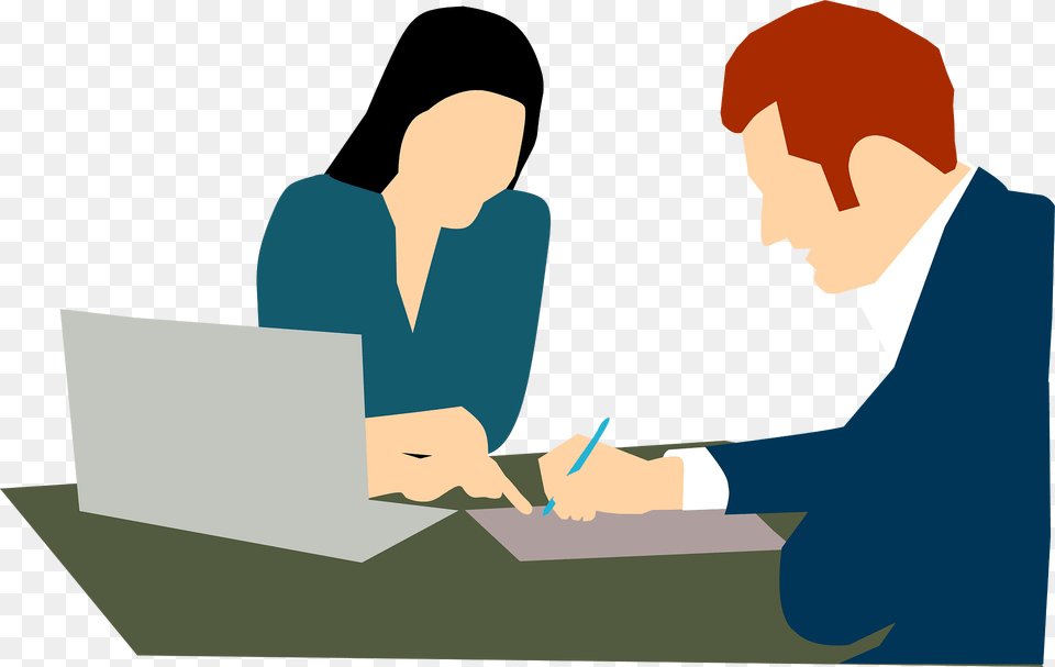 Contract Clipart, Conversation, Interview, Person, Adult Free Transparent Png