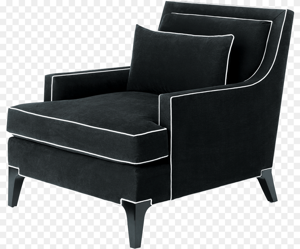 Contrasting Piping Enlivens The Norwich Lounge Chair Club Chair, Furniture, Armchair Free Transparent Png