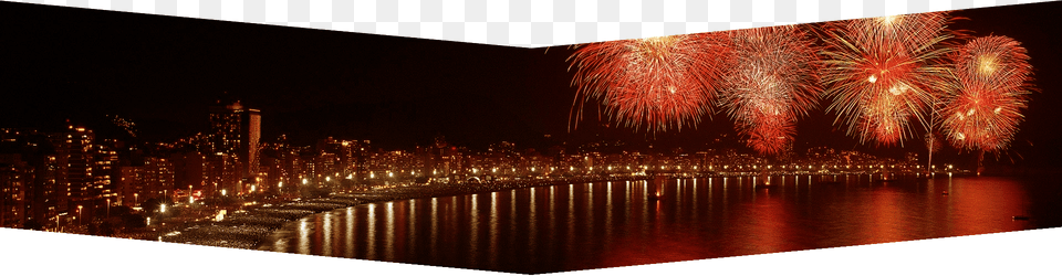 Contribute To Your Happiness Through All These Decades Bay Crowd Sea Fireworks Night Holiday 32x24 Print Poster, Water, Waterfront, Outdoors Free Transparent Png