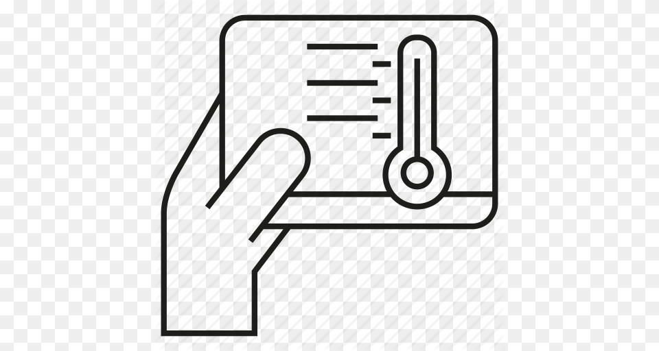 Control Hand Tablet Thermometer Thermostat Icon, Gate Free Png Download