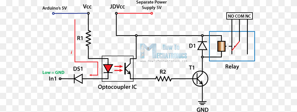 Control High Voltage Devices Arduino Relay Tutorial Relay Module Circuit Diagram Png Image