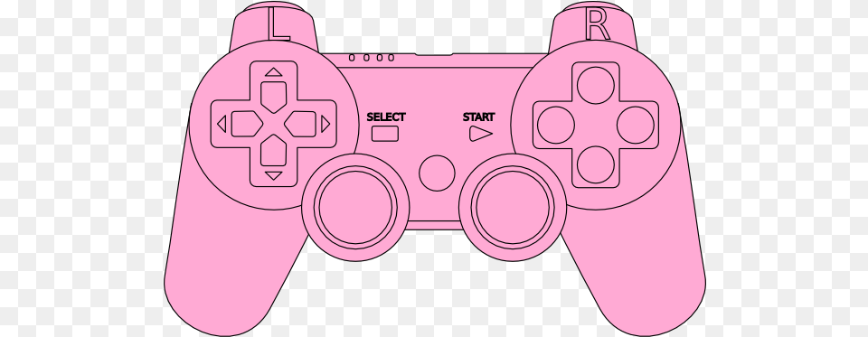 Controller Pink Clip Art Vector Clip Art Video Game Console Colouring, Electronics, Joystick Free Png Download
