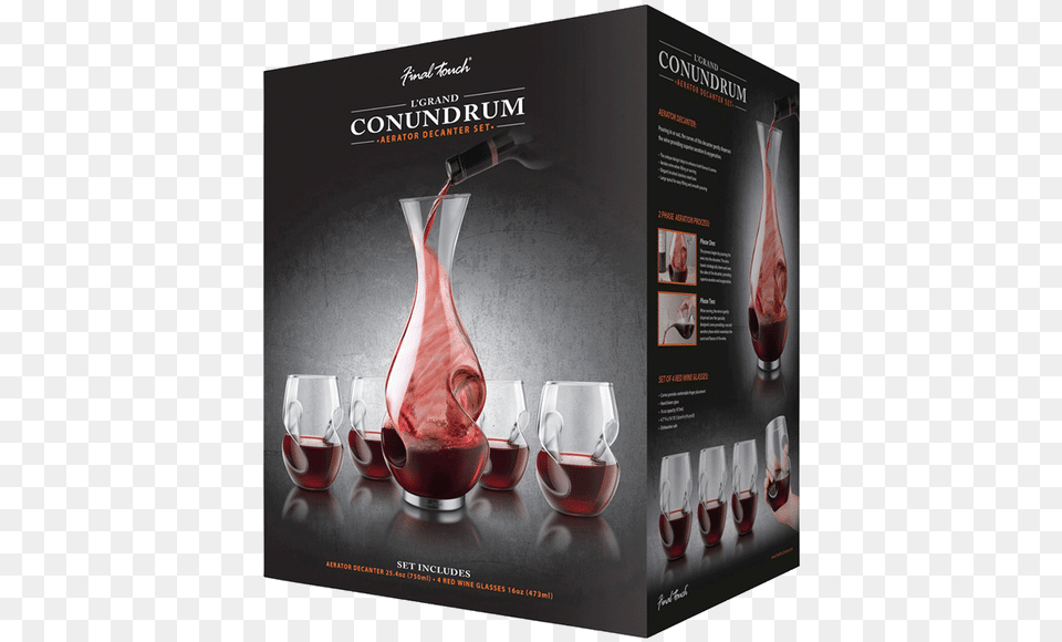 Conundrum Decanter Set Final Touch Conundrum Decanter, Liquor, Alcohol, Beverage, Wine Free Transparent Png