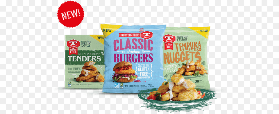 Convenience Food, Burger, Fried Chicken, Nuggets, Advertisement Free Png Download