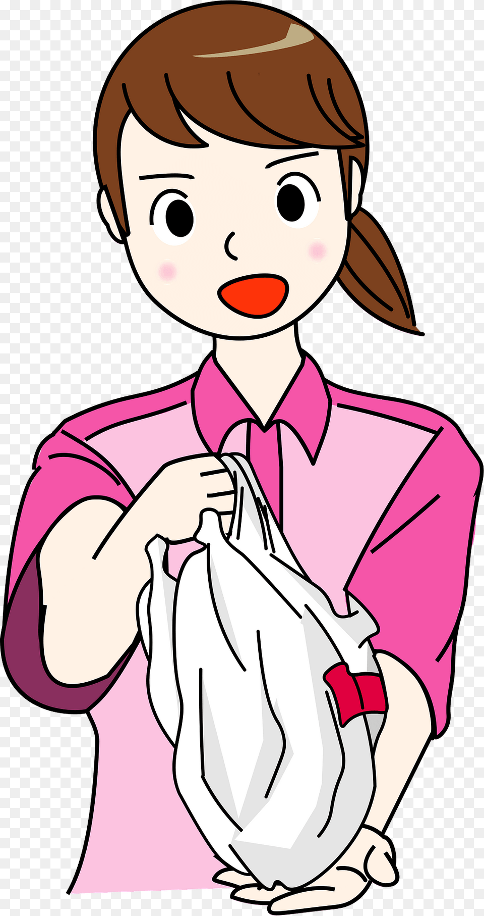 Convenience Store Clerk Clipart, Baby, Person, Bag, Face Free Png
