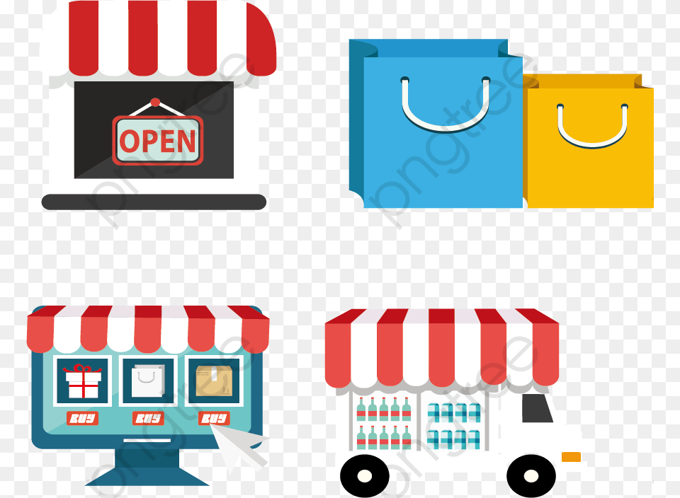 Convenience Store Clipart E Commerce Development, Bag, Machine, Wheel Free Png Download