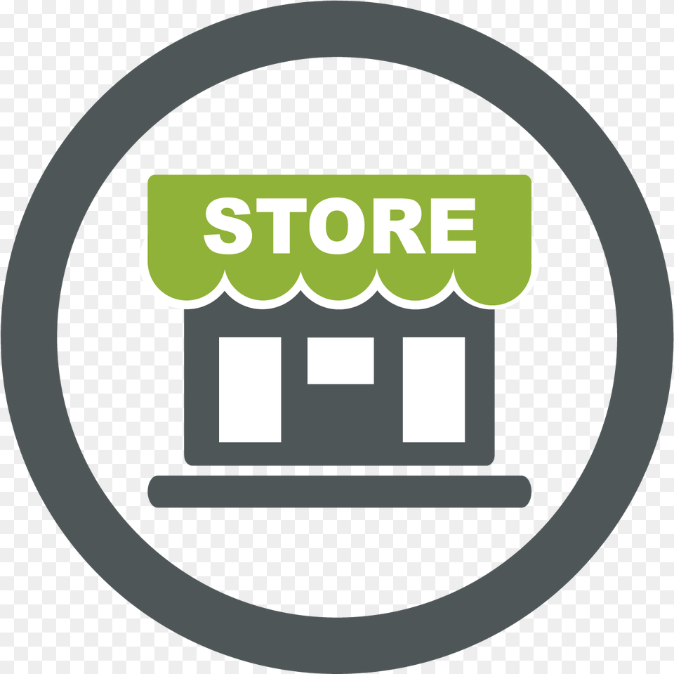 Convenience Store Icon Clipart Horizontal, Sticker, Logo, Green, Disk Free Png