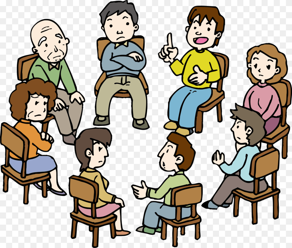 Conversation Clipart Group Therapy Clip Art, Baby, Person, Publication, Book Free Transparent Png