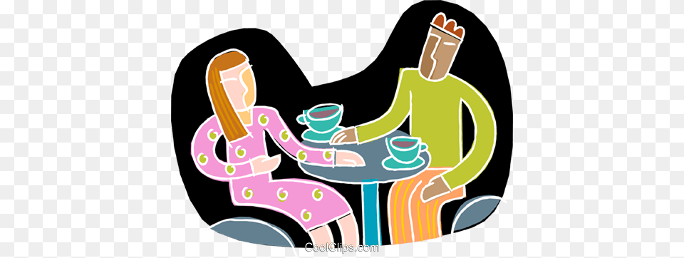 Conversation Over Coffee Royalty Vector Clip Art Illustration, Baby, Person, People, Cup Free Png Download