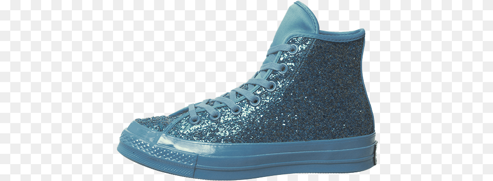 Converse All Star Hi 70 Blue Glitter The Sole Womens Skate Shoe, Clothing, Footwear, Sneaker Png