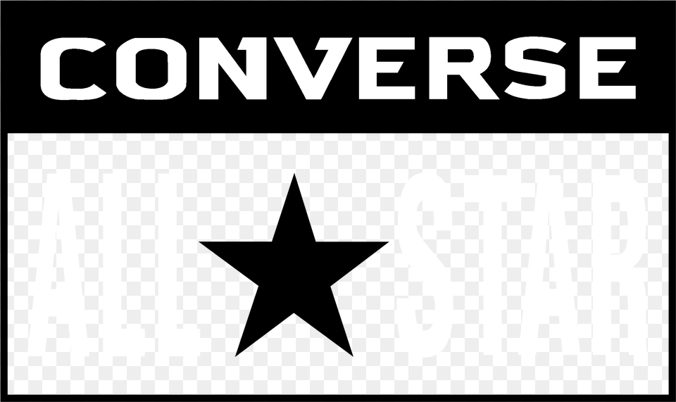 Converse All Star Logo Black And White Converse All Star, Text, Scoreboard Free Transparent Png