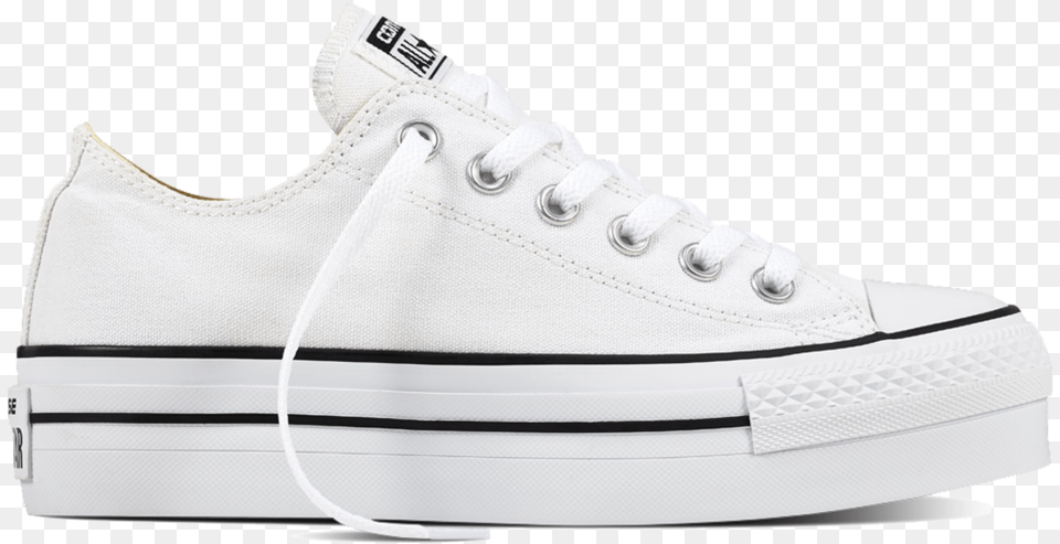 Converse Chuck Taylor Lift Low Top White Plimsoll, Canvas, Clothing, Footwear, Shoe Free Png