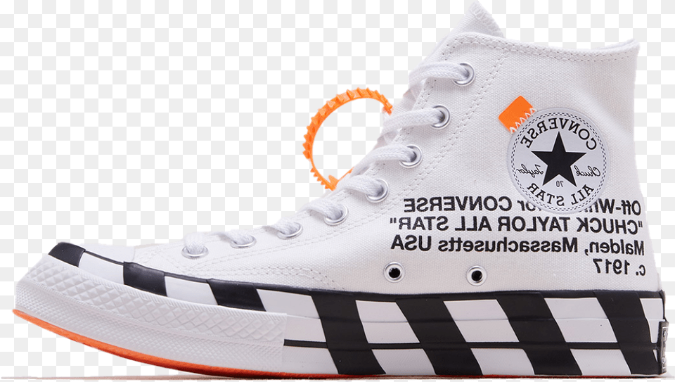 Converse Chuck Taylor Off White, Clothing, Footwear, Shoe, Sneaker Png Image