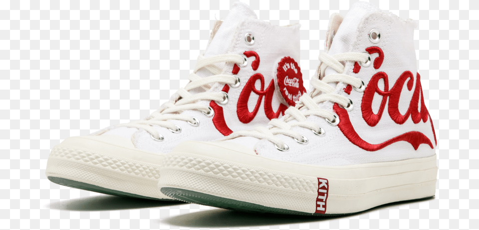 Converse Chuck Taylor X Coca Cola X Kith Sneakers Converse, Clothing, Footwear, Shoe, Sneaker Png