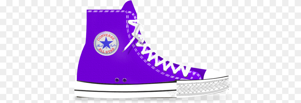 Converse Light Lila Icon Download Icons Blue Converse Transparent Background, Clothing, Footwear, Shoe, Sneaker Png Image