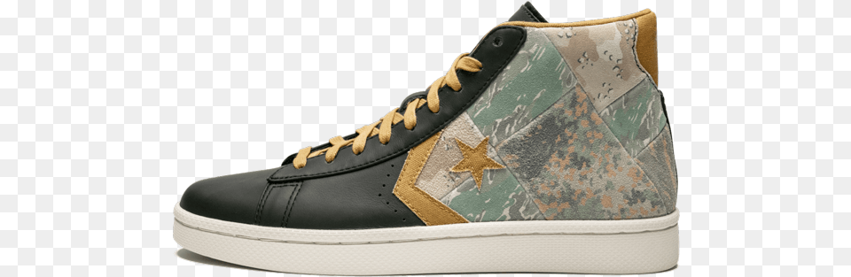 Converse Pro Leather Fs Mid Stussy Skate Shoe, Clothing, Footwear, Sneaker Png Image