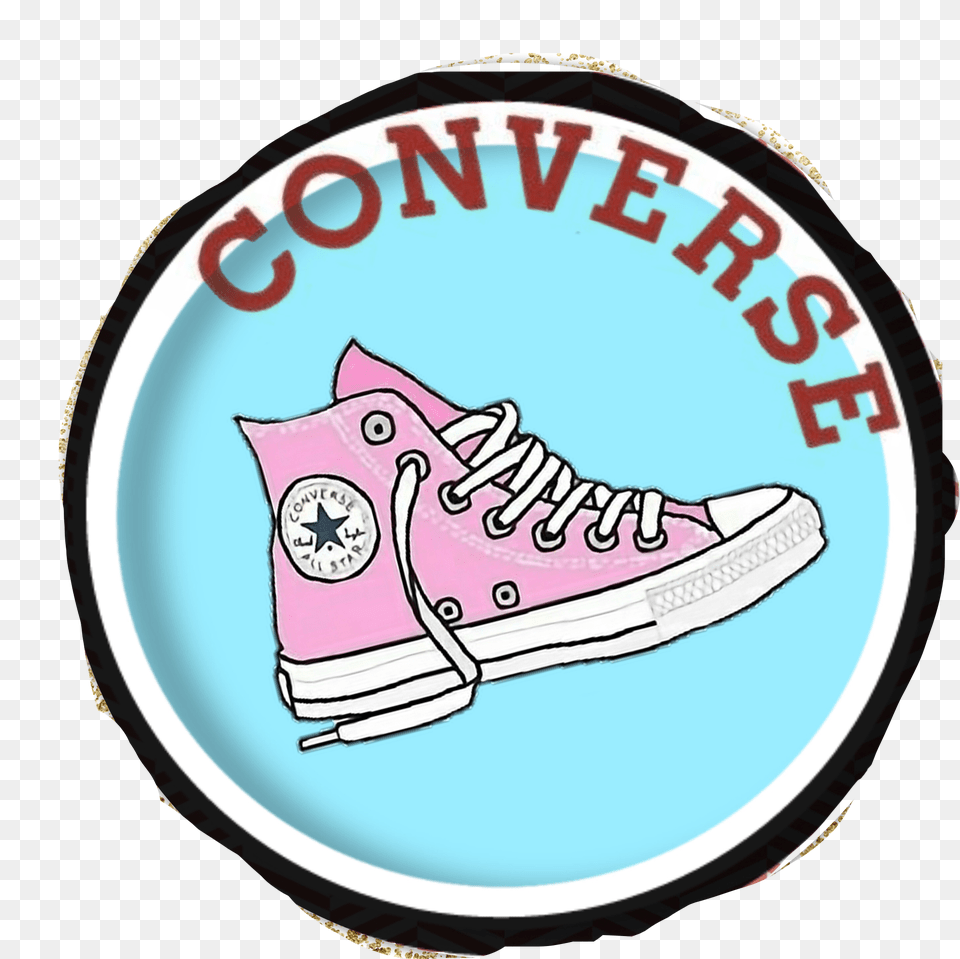 Converse Shoes Sticker Awesome Shoe Brand Shoebrand Plimsoll, Clothing, Footwear, Sneaker, Plate Free Png