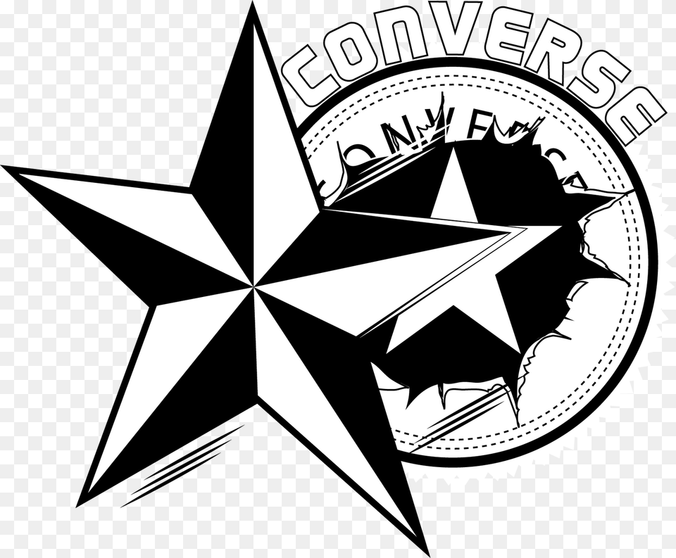 Converse Transparent Drawing Star Clipart, Logo, Symbol, Emblem, Star Symbol Free Png Download