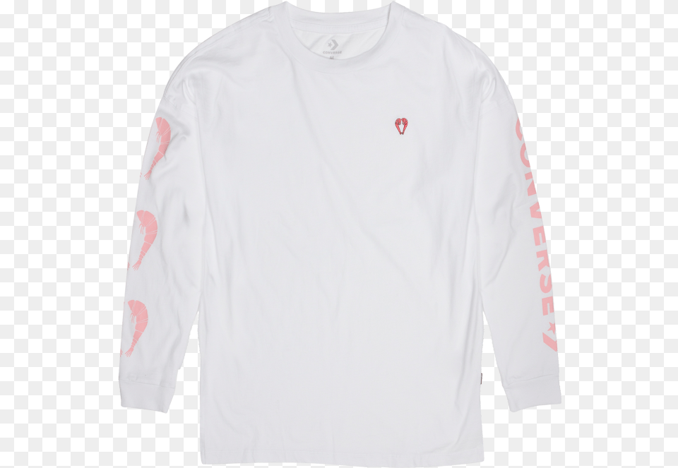 Converse X Shrimps Womens Long Sleeve T Shirt White Active Shirt, Clothing, Long Sleeve Free Png