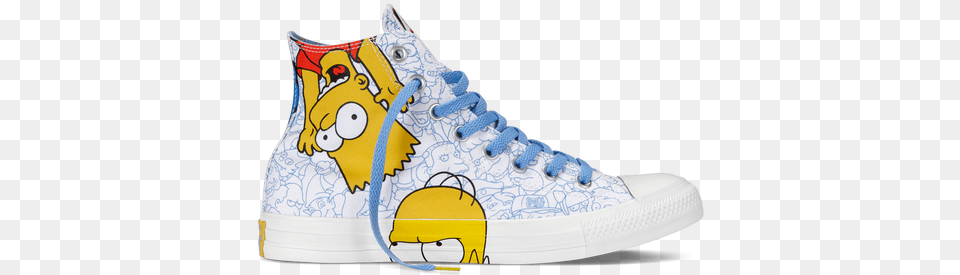 Converse X The Simpsons, Clothing, Footwear, Shoe, Sneaker Png Image