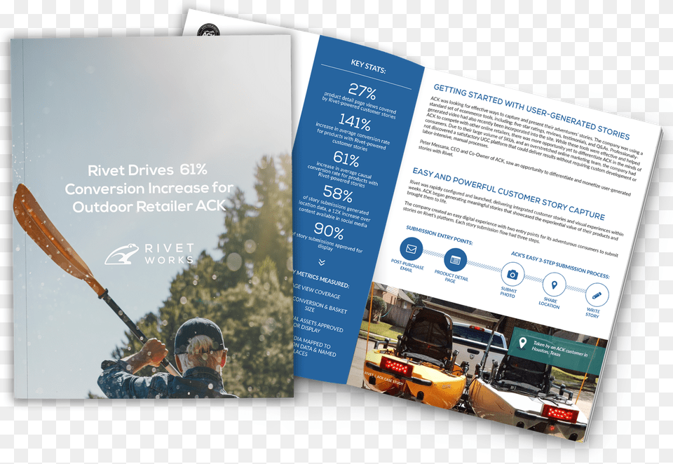 Conversion Increase For Outdoor Retailer Ack Brochure, Advertisement, Poster, Person, People Png Image