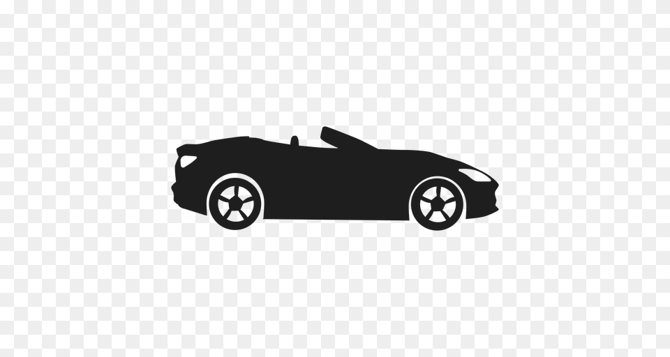 Convertible Car Side View Silhouette, Spoke, Machine, Vehicle, Transportation Free Png Download