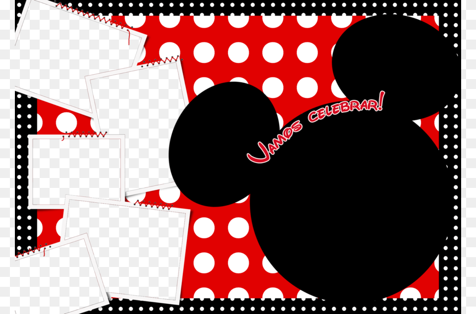 Convite Da Minnie Vermelha Com Moldura Clipart Minnie Molduras Convite Minnie Vermelha, Pattern, Art, Collage Png Image