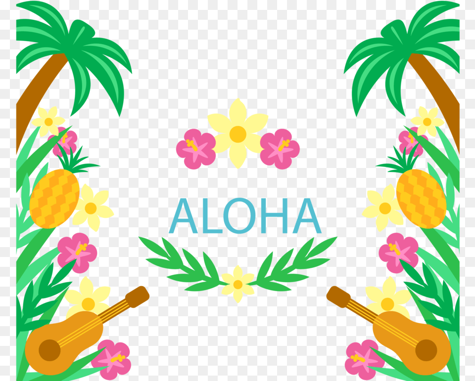 Convite Para Festa Tropical Clipart Cuisine Of Hawaii Hawaiian Photo Booth Frame, Art, Floral Design, Graphics, Pattern Free Png