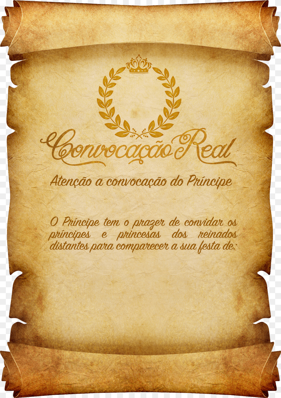 Convite Pequeno Principe Para Editar, Text, Plant, Document, Scroll Free Transparent Png