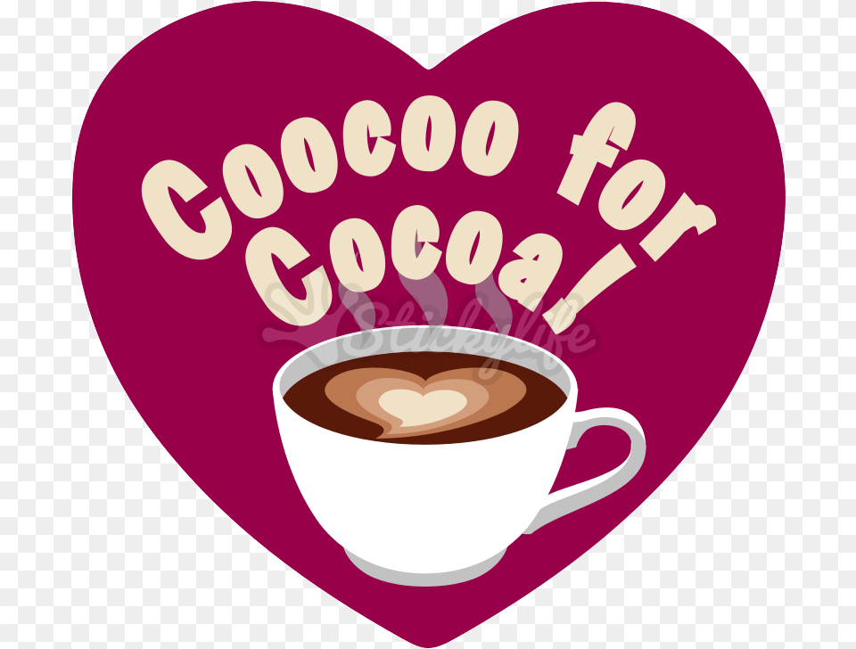 Coocoo For Cocoa Heart Tattoo Cappuccino, Cup, Chocolate, Dessert, Food Png Image
