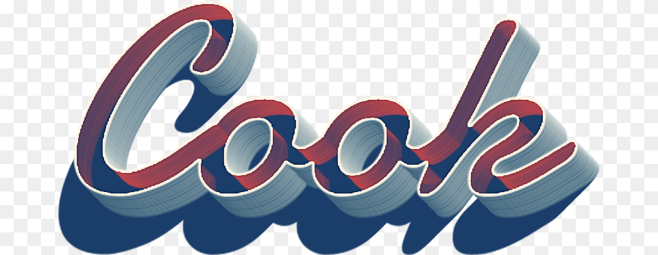 Cook 3d Letter Name Graphic Design, Tape, Text Free Png