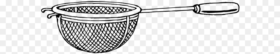 Cook Cooking Kitchen Sieve Utensil Kitchen Sieve Drawing, Gray Free Png