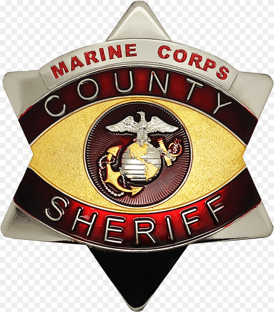 Cook County Sheriff Star Badge Us Marine Corps Emblem, Logo, Symbol Png Image