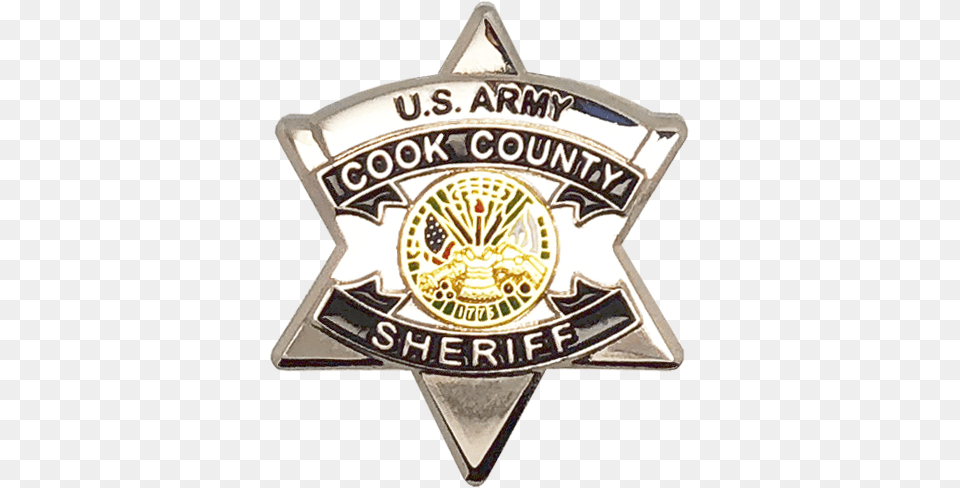 Cook County Sheriff Star Lapel Pin Us Army Cook County Sheriff, Badge, Logo, Symbol, Mailbox Free Png