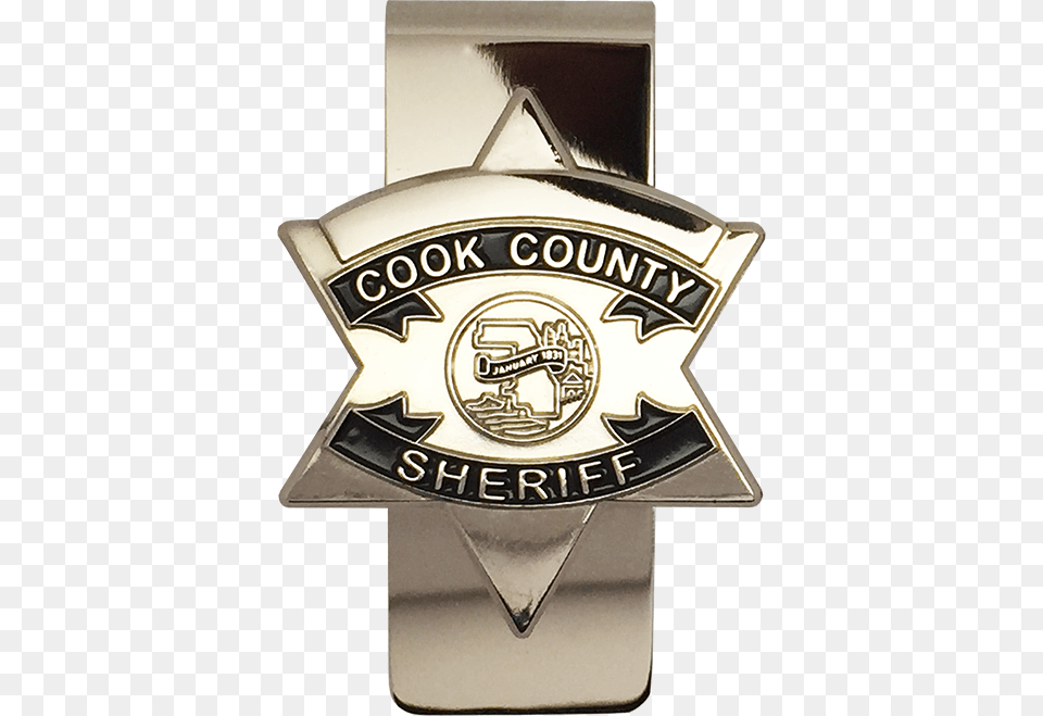 Cook County Sheriff Star Money Clip Silver Chicago Cop Shop, Badge, Logo, Symbol, Mailbox Free Png