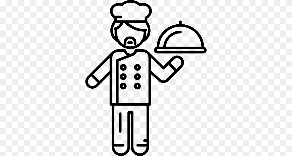 Cook People Restaurant Man Chef Cooking Icon, Gray Free Transparent Png