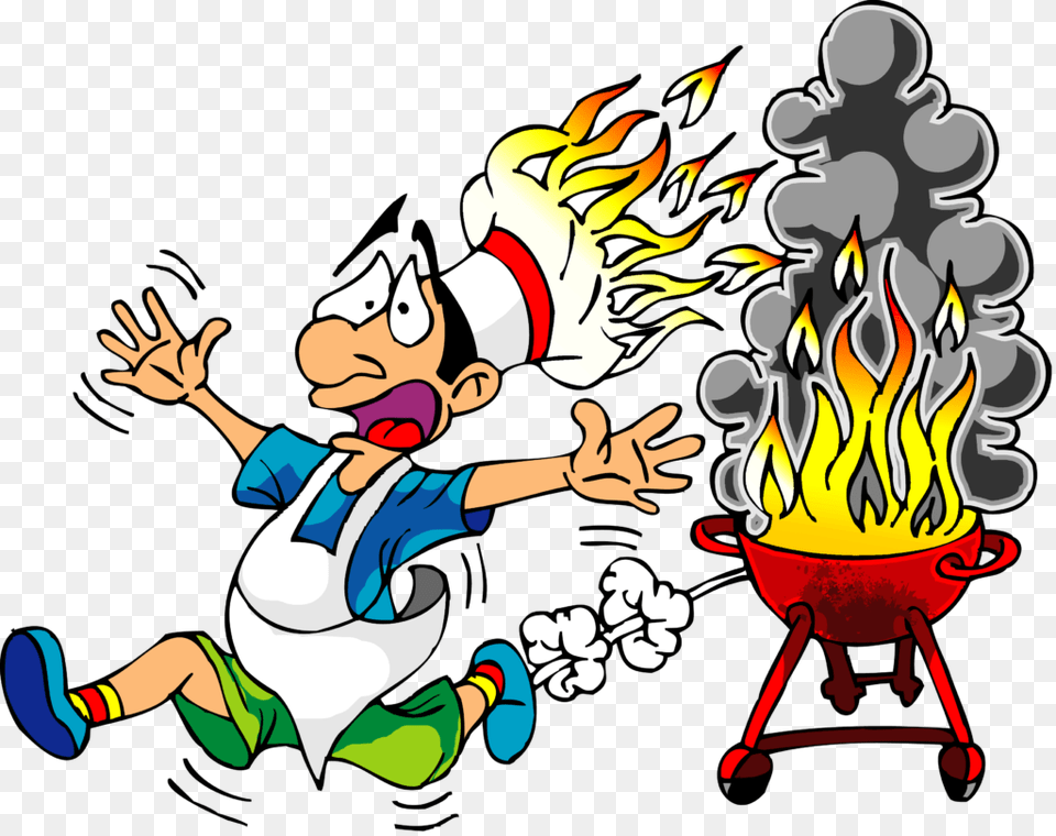 Cook With Fire Hat Funny Clip Art Bbq Clipart Butterfly, Baby, Person, Face, Head Free Png