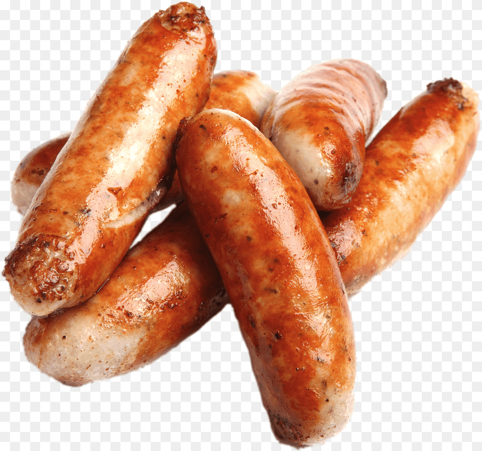 Cooked Sausages Sausages Clipart, Bread, Food Png Image