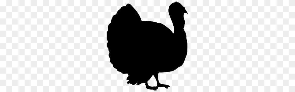Cooked Turkey Sticker, Silhouette, Animal, Bird, Mammal Png Image