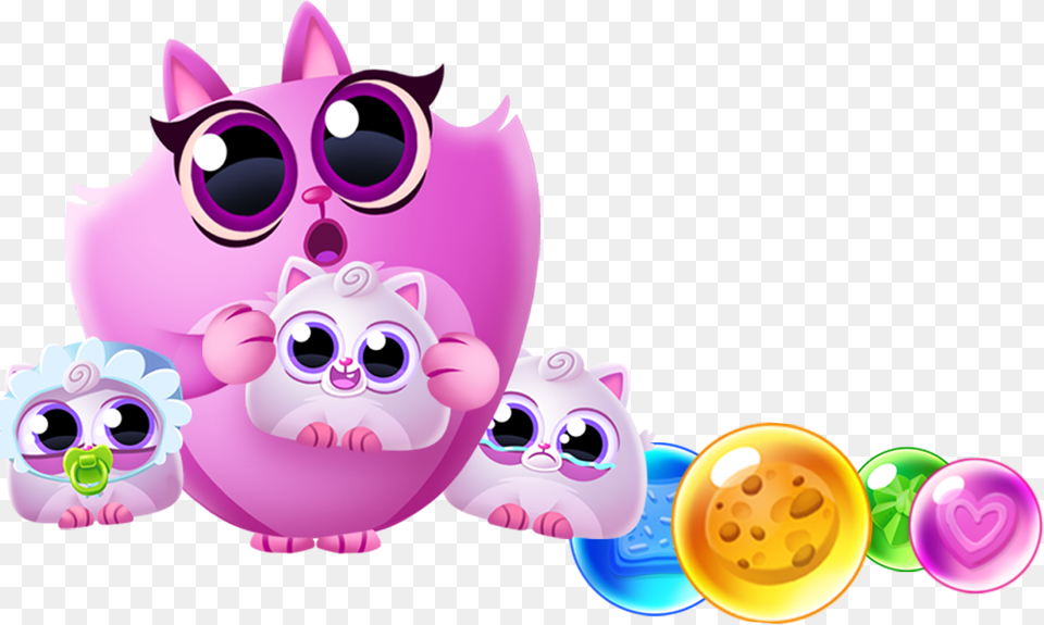 Cookie Cats Pop Icon, Art, Graphics, Purple Png Image