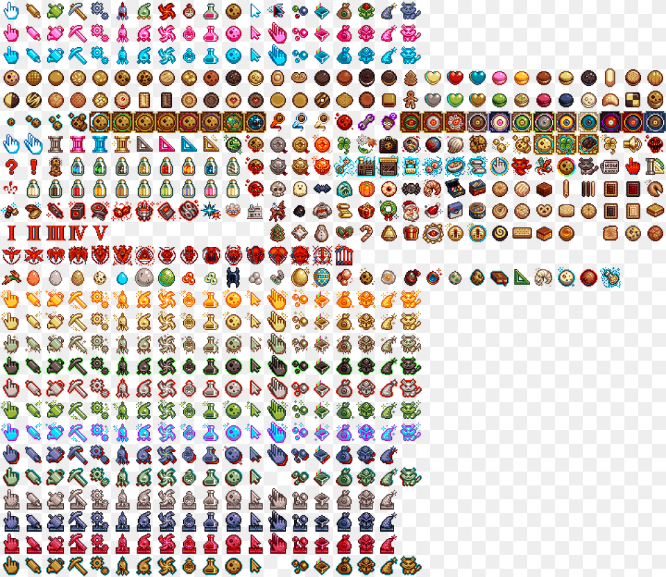 Cookie Clicker Cookie Clicker Sprite Sheet, Art, Collage, Text Png
