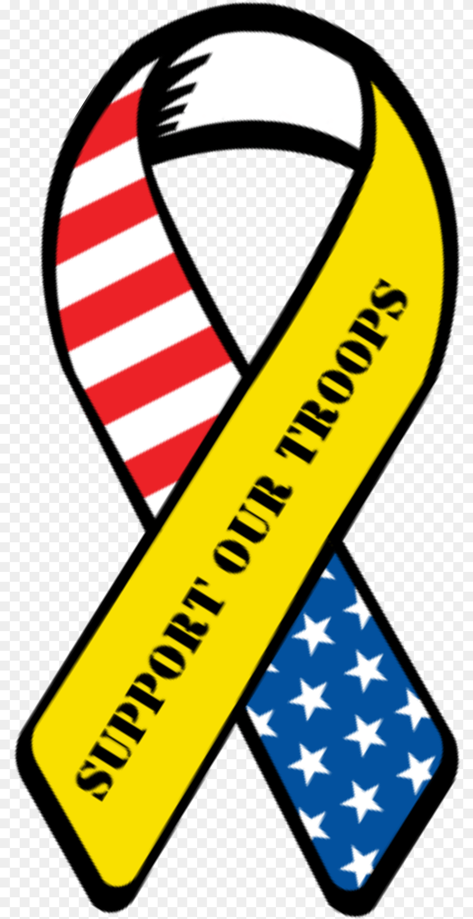 Cookie Club Of America Support Our Troops Ribbon, Flag, Sash Png