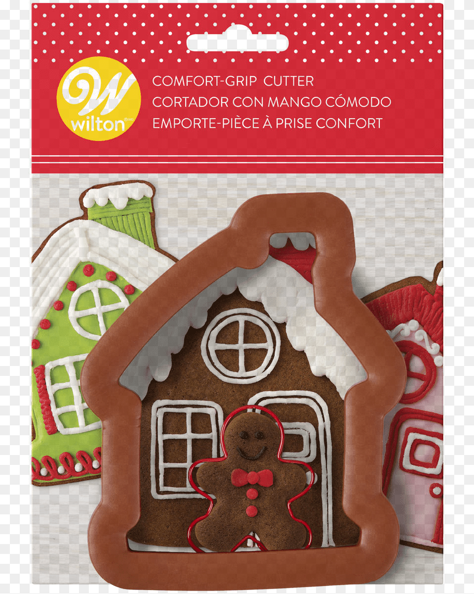 Cookie Cutter Comfort Grip Gingerbread House With Mini Gingerbread House Cookie Cutter, Food, Sweets, Person, Advertisement Free Png Download