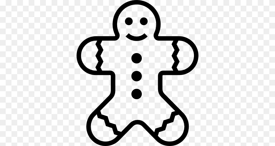 Cookie Dessert Gingerbread Sweet Bakery Gingerbread Man Food, Gray Free Transparent Png