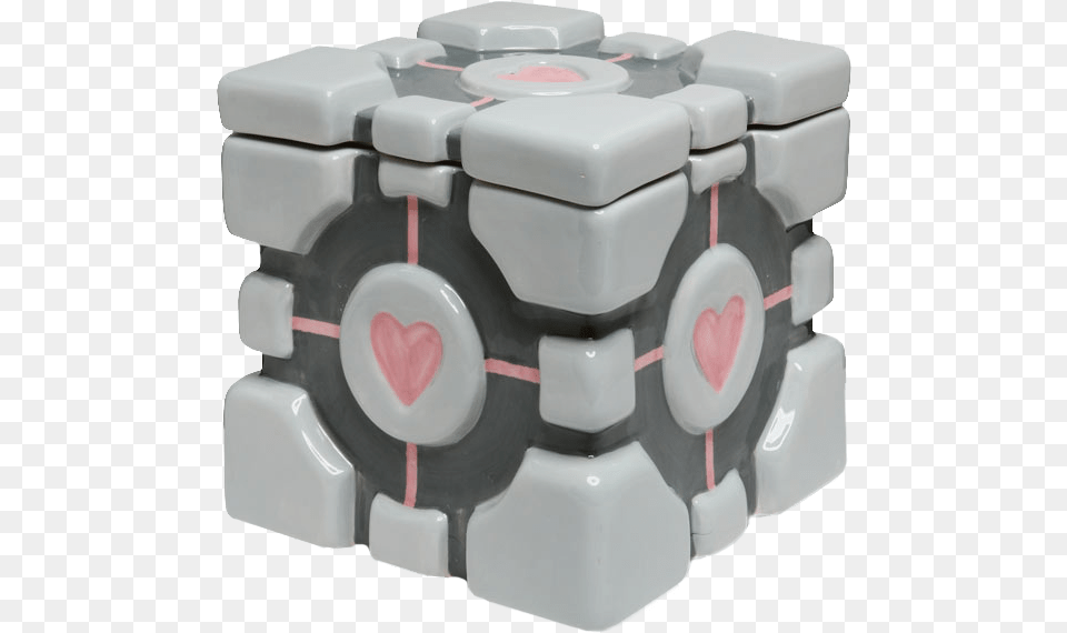 Cookie Jar Portal Companion Cube, Pottery, Furniture, Toy Free Transparent Png