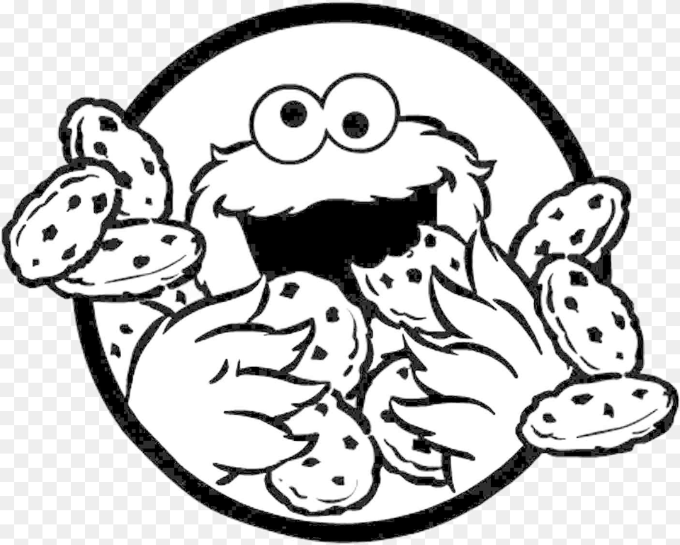 Cookie Monster Clipart X Cookie Monster Colouring Pages, Stencil, Baby, Person, Face Free Png Download