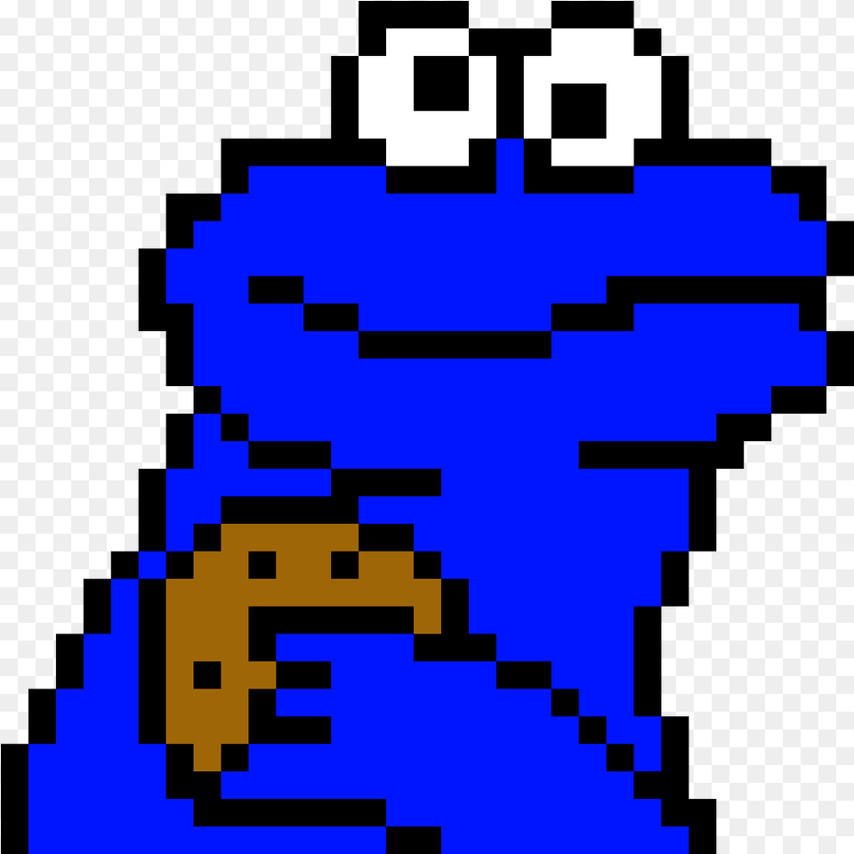 Cookie Monster Cool Pixel Art On Minecraft Png