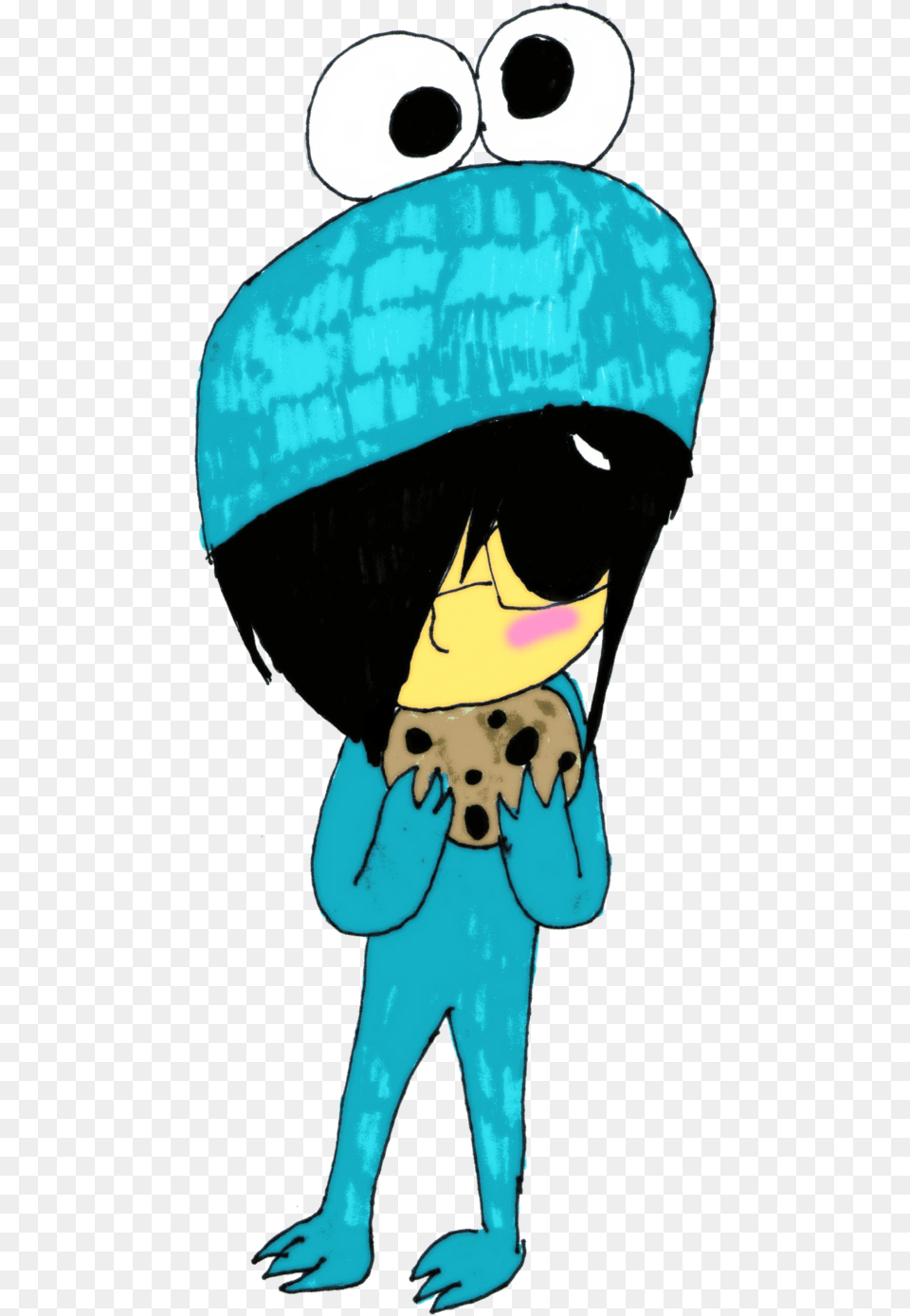 Cookie Monster Costume, Clothing, Hat, Cartoon, Person Free Transparent Png